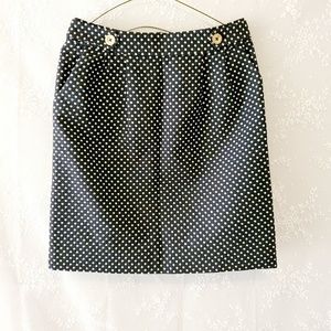 LILLY PULITZER Black Polka Dot Skirt Sz 2!
